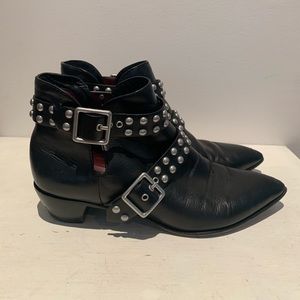 MARC BY MARC JACOBS black studded ankle boots